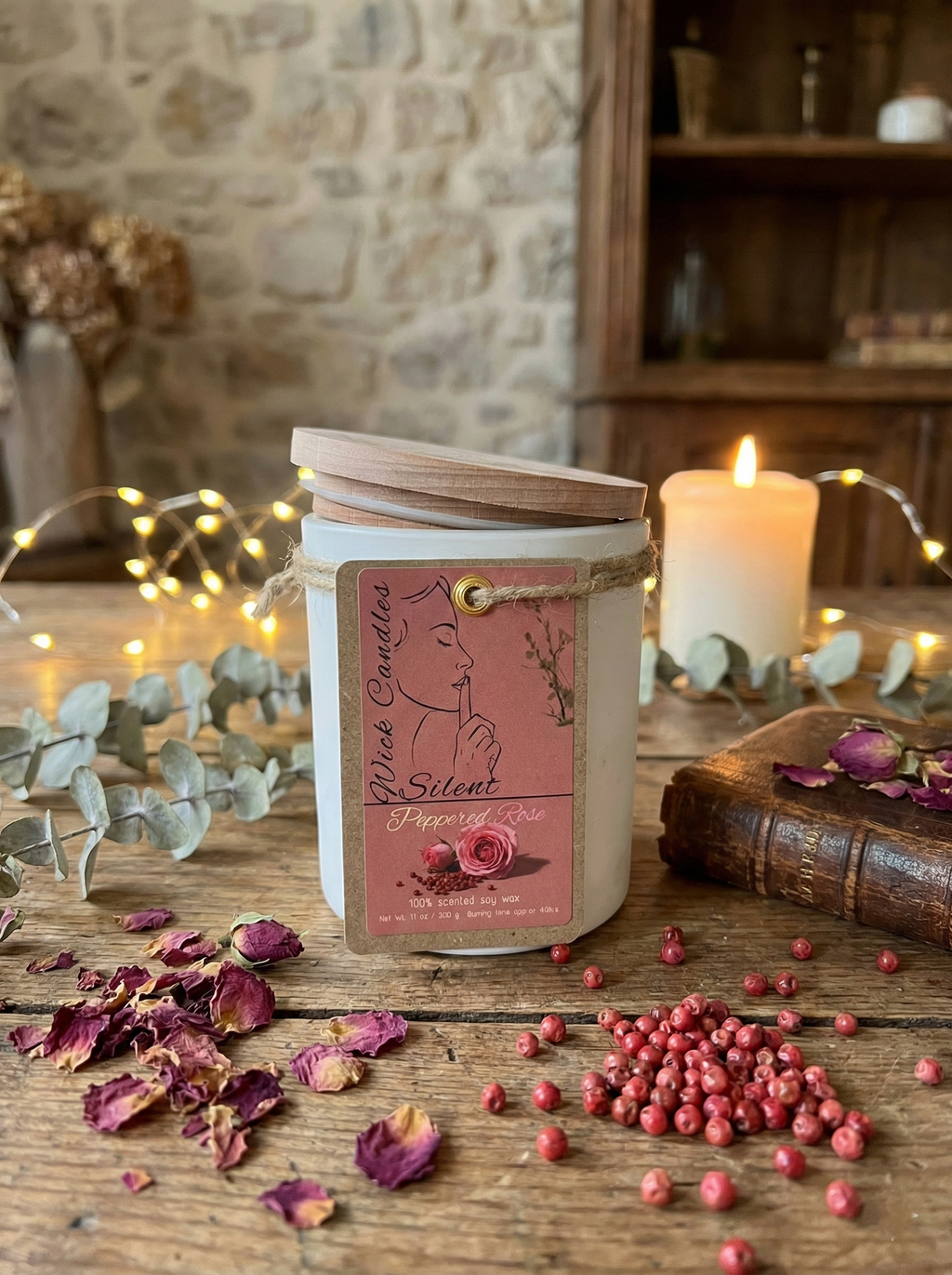 Peppered Rose - Glass Jar