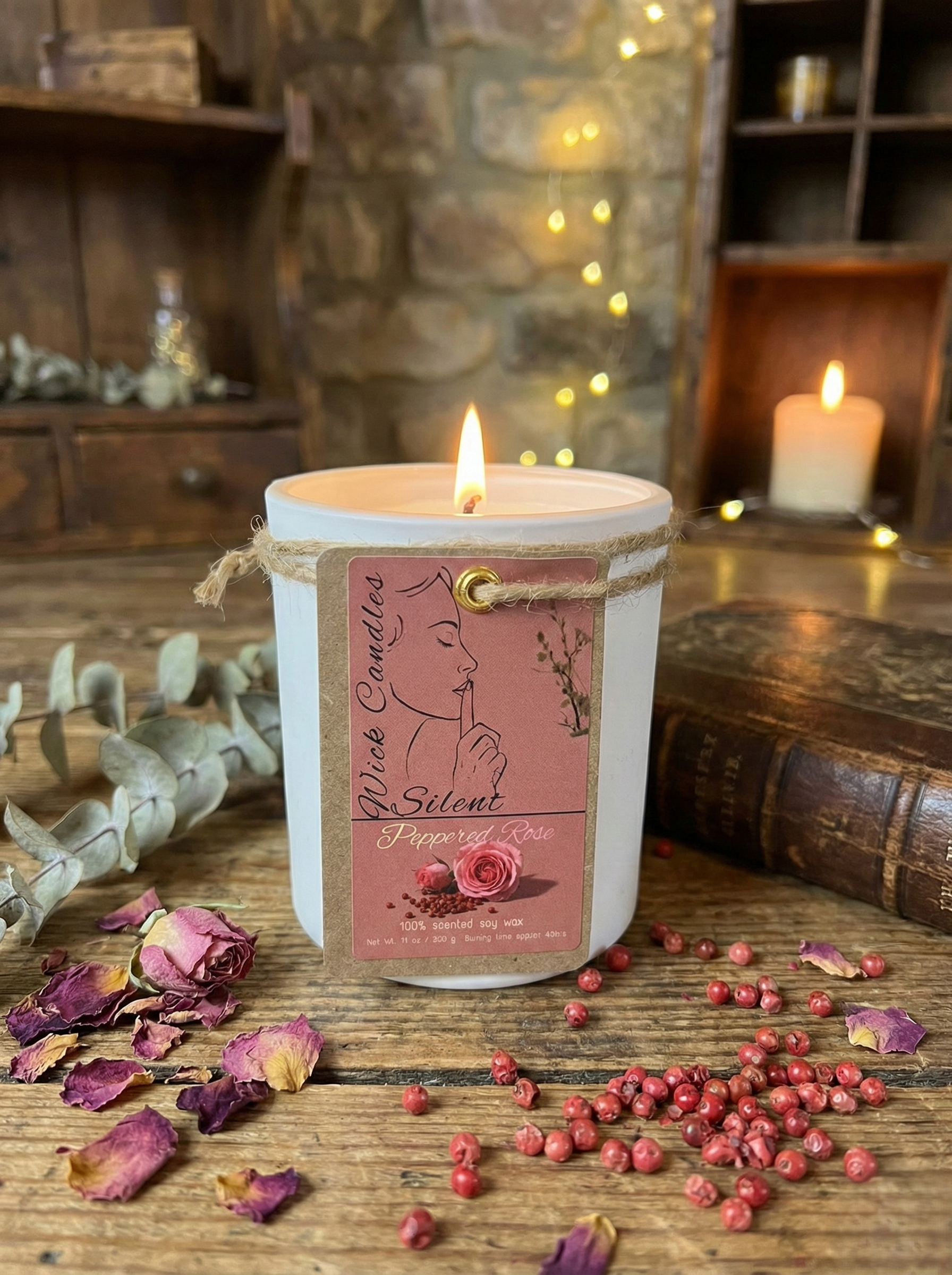 Peppered Rose - Glass Jar