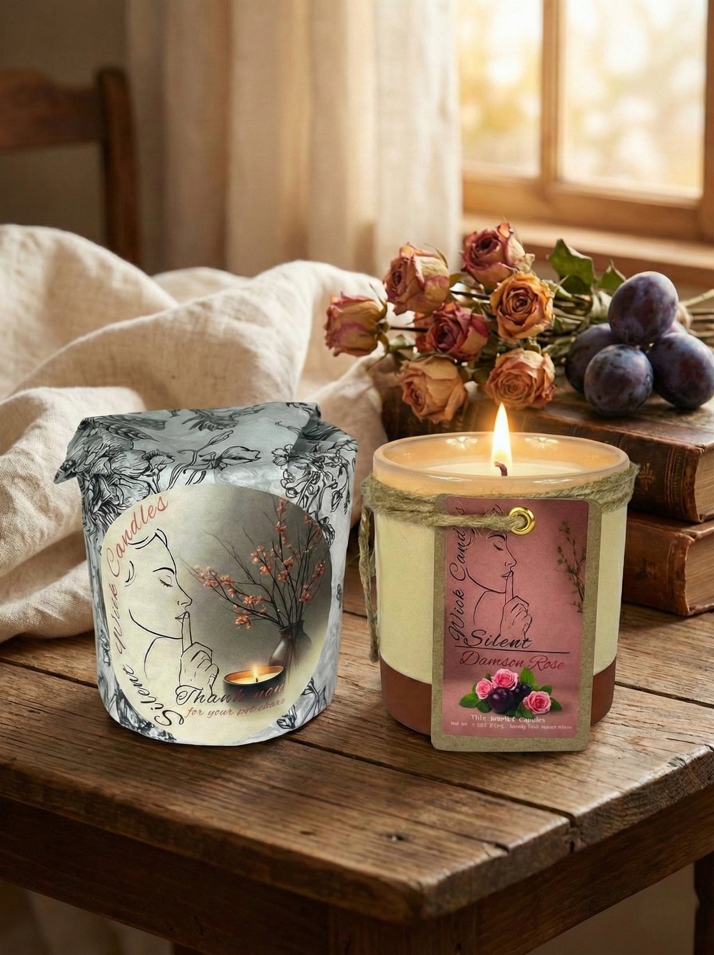 Damson Rose - Pottery Jar