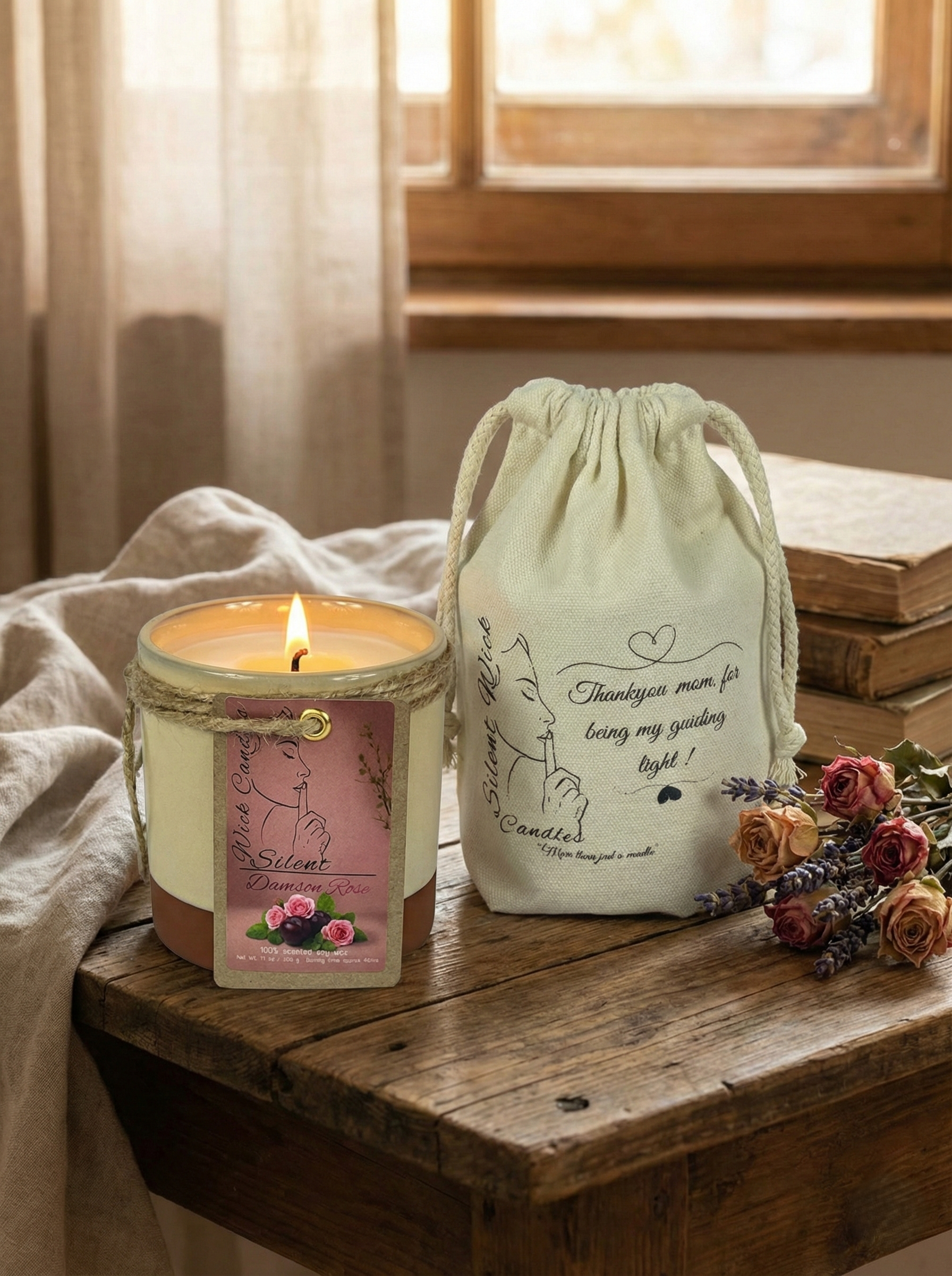 Damson Rose - Pottery Jar