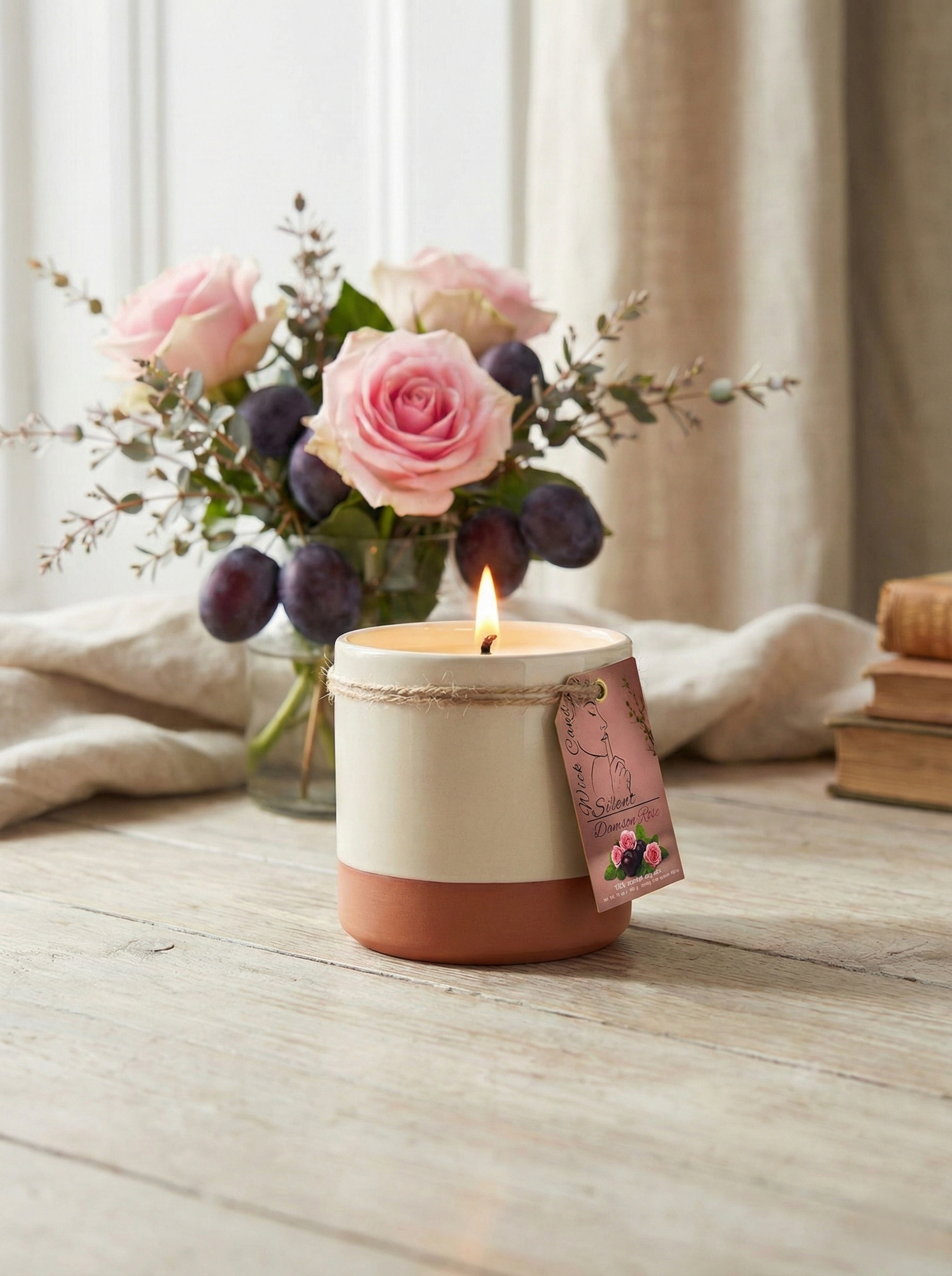 Damson Rose - Pottery Jar
