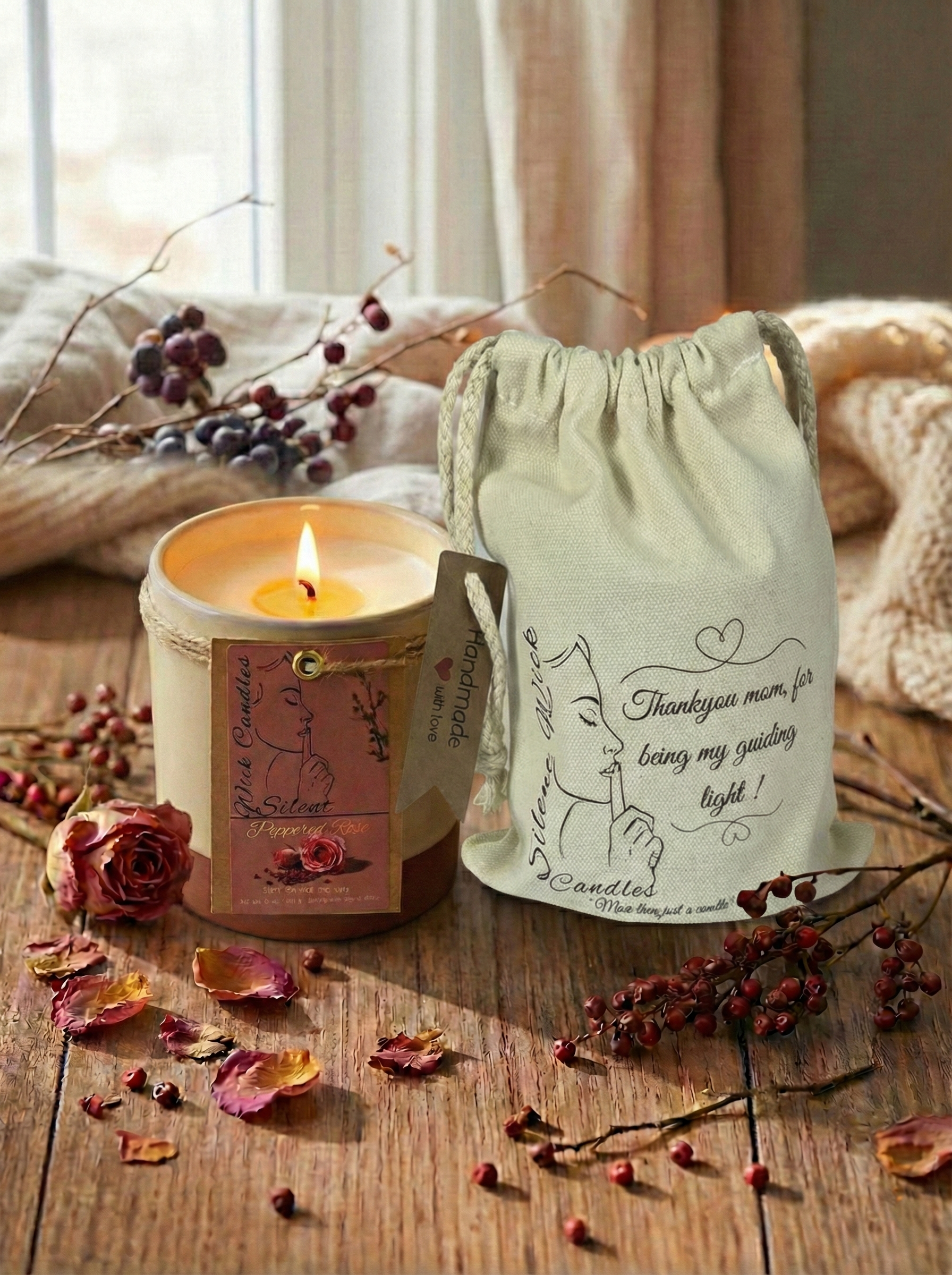 Peppered Rose - Pottery Jar