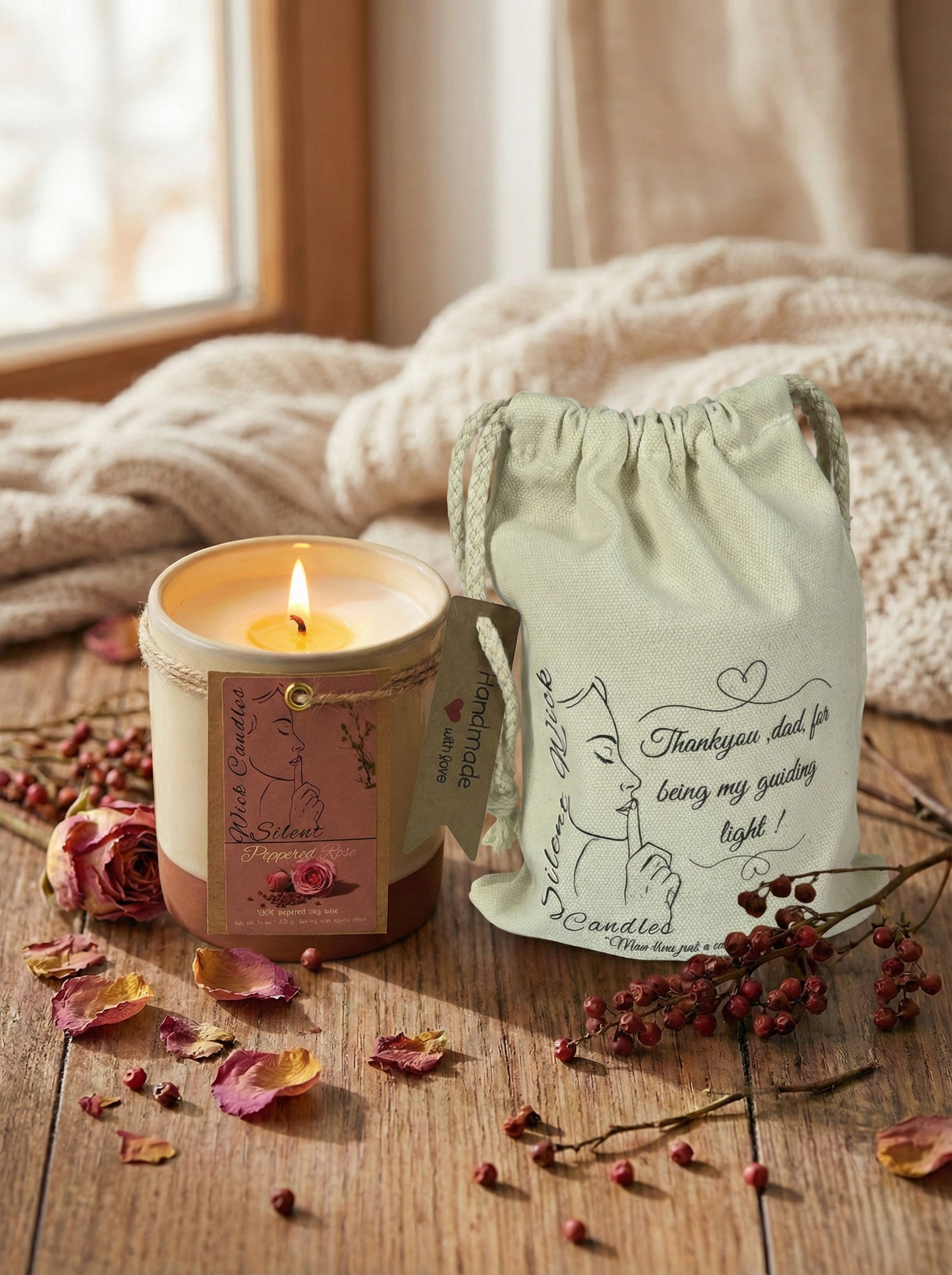 Peppered Rose - Pottery Jar